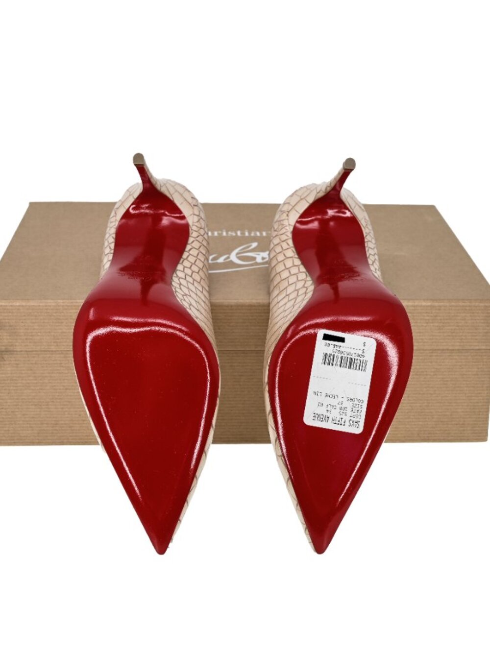 Christian Louboutin Kate 100 Croc-effect Leather Pumps - Picture 6 of 6